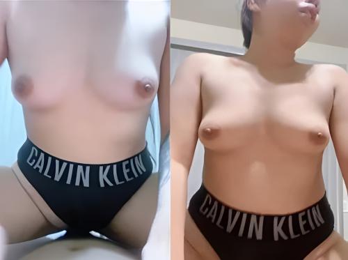 Tanpa melepas celananya, dia mengendarai dirinya sendiri